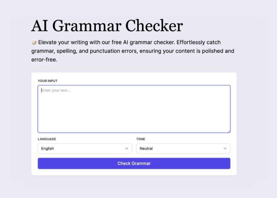 AI Grammar Checker